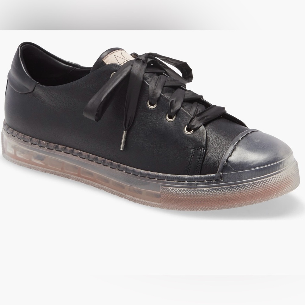 AGL Black Leather Sneakers